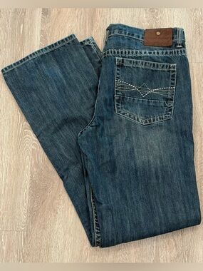 Cody James Straight Leg Jeans Mens 36x36 Blue Denim Dusty Trail Western Cowboy